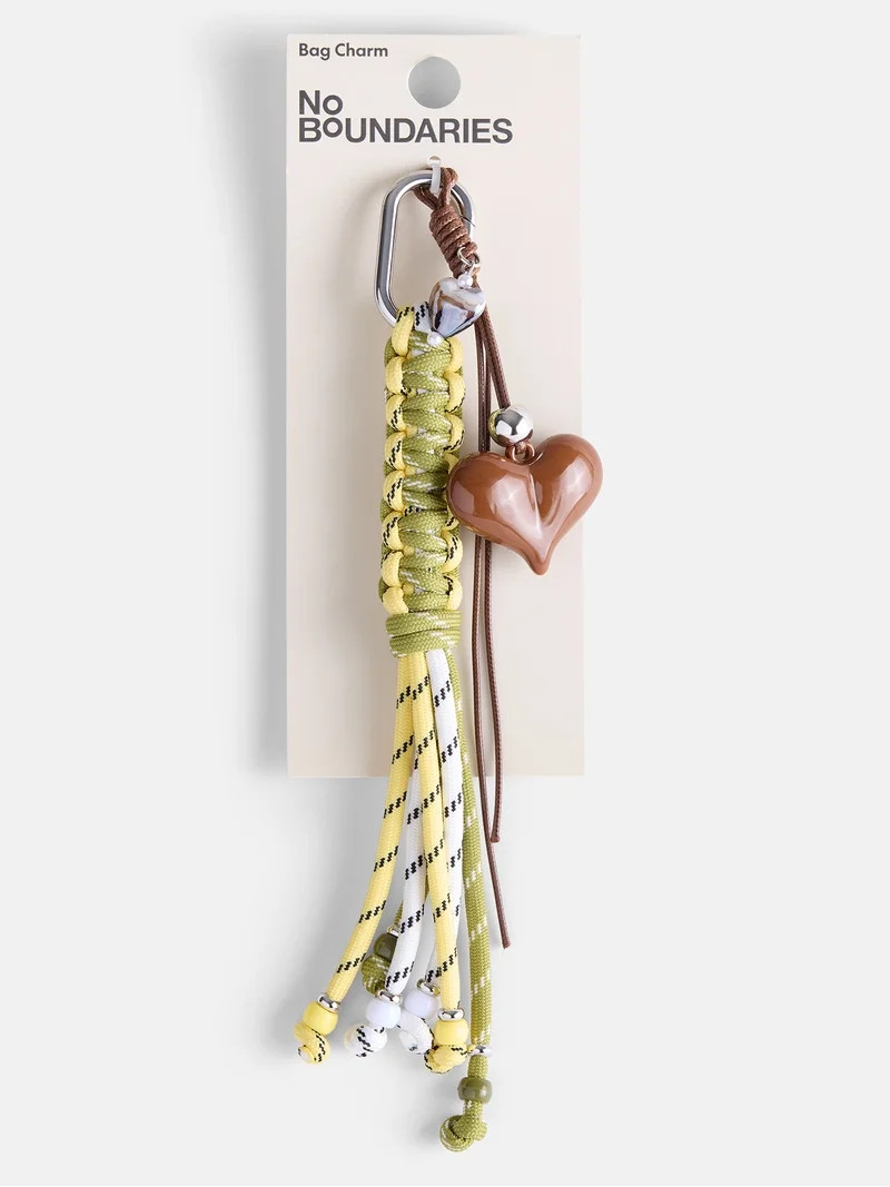 No Boundaries Women\u2019s Heart Bag Charms, Green | Walmart (US)
