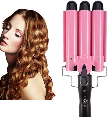 Hair Curling Iron 3 Barrel Wand Temperature Adjustable 25mm Hair Waver Curling Iron for Long or S... | Amazon (US)