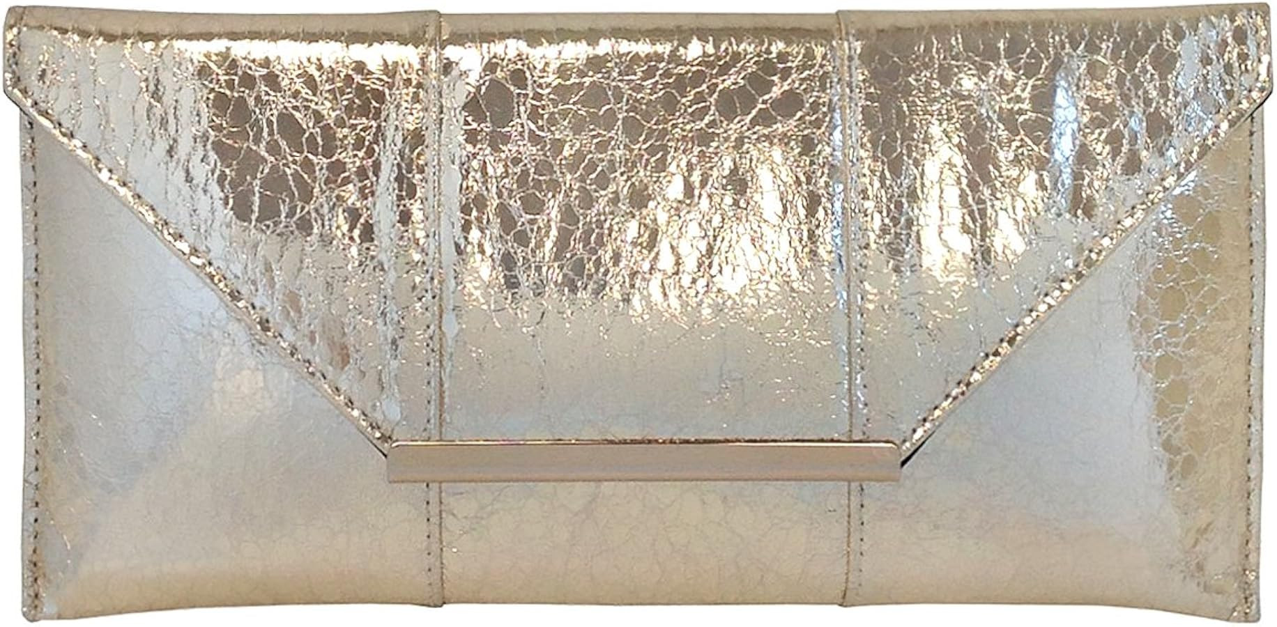 JNB Women's Metallic Material Clutch Purse | Amazon (US)