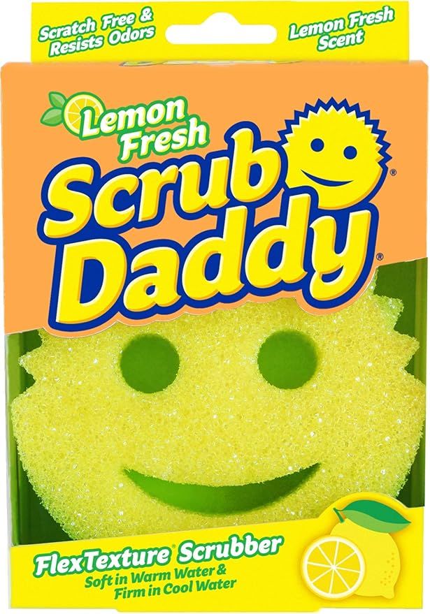 Scrub Daddy Sponge - Lemon Fresh Scent - Scratch-Free Scrubber for Dishes and Home, Odor Resistan... | Amazon (US)