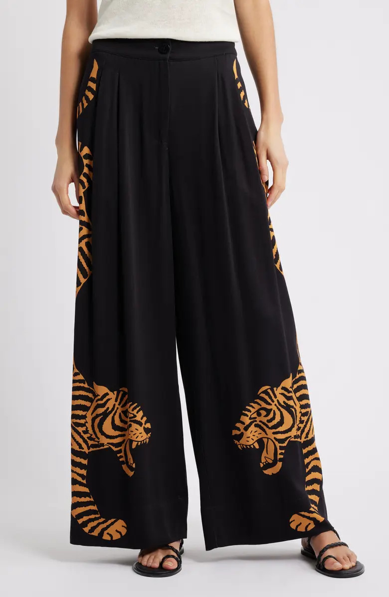Black Tiger Wide Leg Pants | Nordstrom