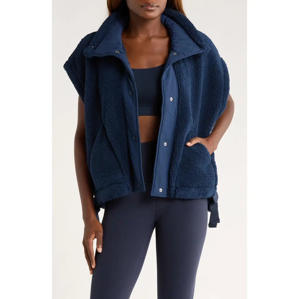 Free People FP Movement Scout It Out Fleece Vest in Navy at Nordstrom, Size X-Small | Nordstrom