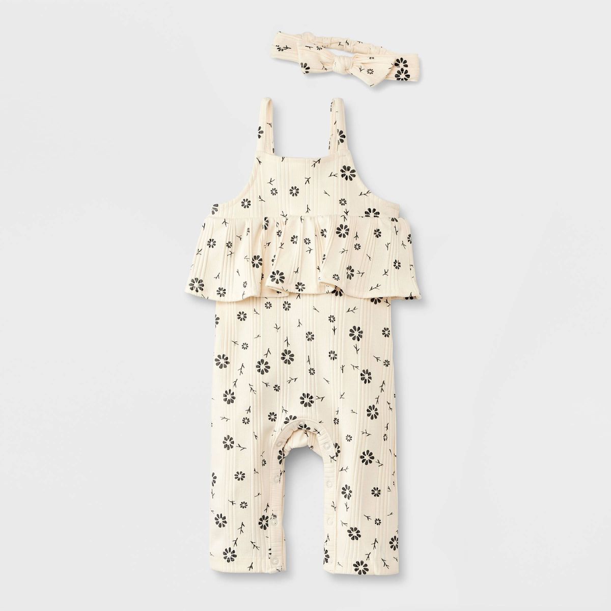 Grayson Mini Baby Girls' Floral Romper - Off-White | Target