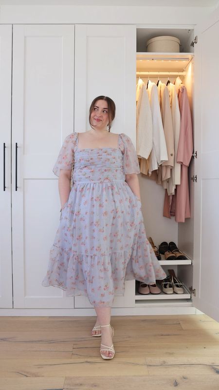 Plus size wedding guest dress inspo 🩵🌸

Sizing: XL regular in dress / XXL in thigh chafing short / 3X in robe / blush shade is Cherie / lip shade is Rosewood

#LTKwedding #LTKparties #LTKplussize