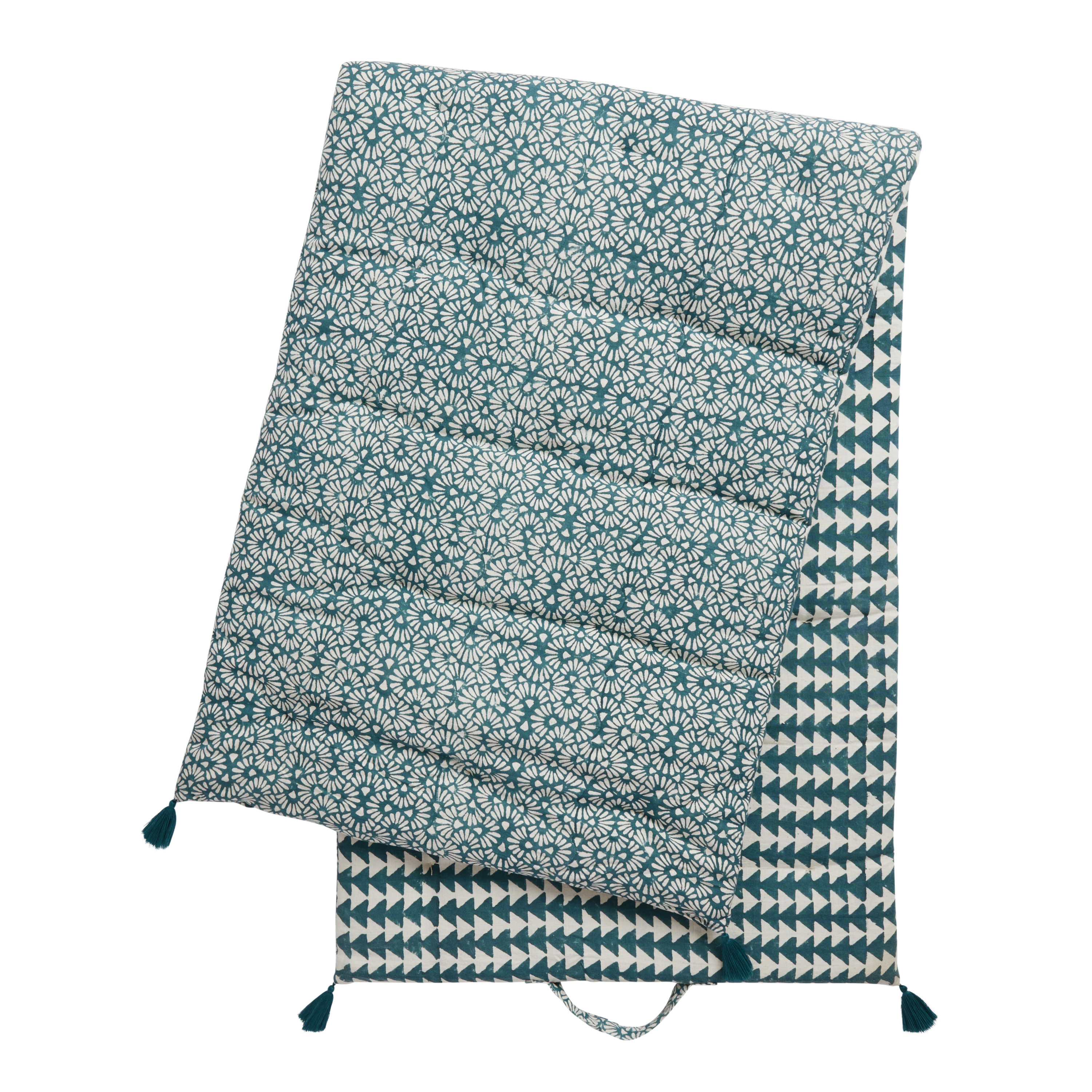 Floral Block Print Lounge Cushion | World Market