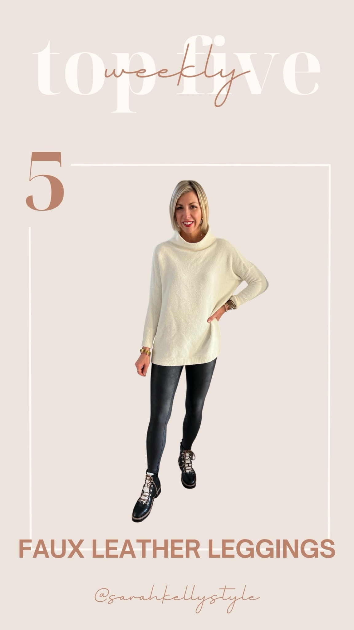 Weekly top five, faux leather leggings 

#LTKSeasonal #LTKover40 #LTKstyletip