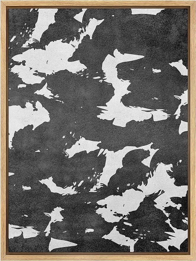 SIGNWIN Framed Canvas Print Wall Art Ink Cloud Array Abstract Patterns Illustrations Modern Art M... | Amazon (US)
