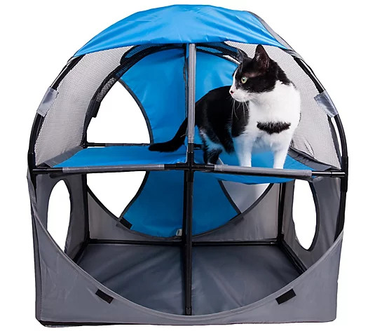 Pet Life Kitty Play Obstacle Travel Soft Folding Pet Cat Hous | QVC