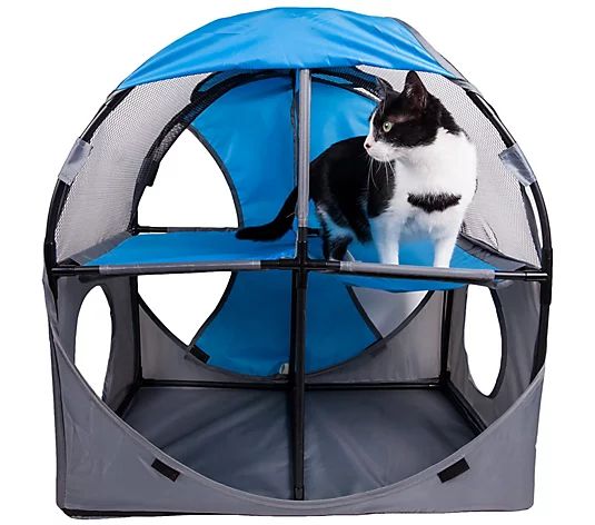 Pet Life Kitty Play Obstacle Travel Soft Folding Pet Cat Hous | QVC