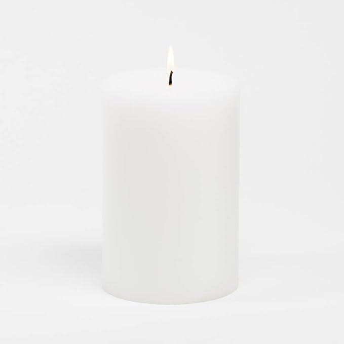 Richland 4" Pillar Candles (4"x6", White) | Amazon (US)