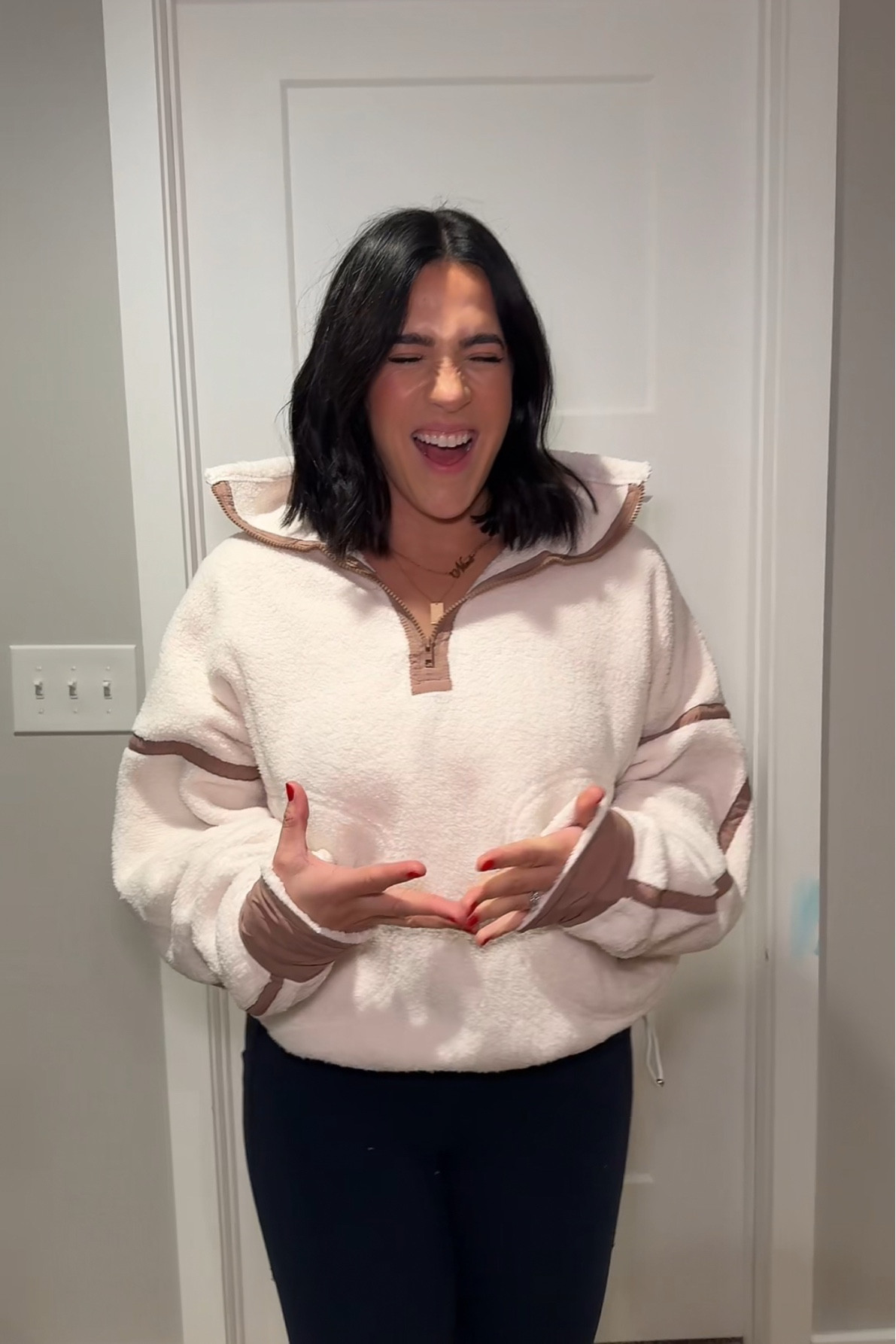 Cozy Amazon Sherpa sweater that’s lightweight and soft. Size L 

#LTKSeasonal #LTKMidsize #LTKFitness