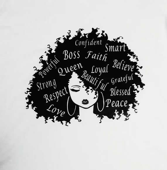 Custom Made T Shirt Personalized Afro Girl Women T Shirt | Etsy | Etsy (US)