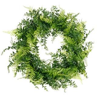20" Mixed Greenery & Leaves Wreath by Ashland® | Michaels Stores