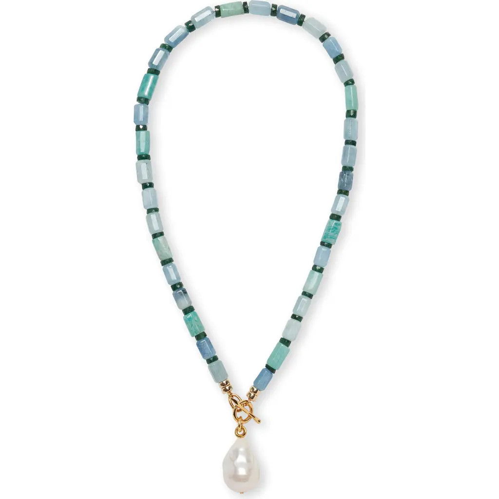 Lizzie Fortunato Pearl Isle Necklace in Sea in Blue at Nordstrom | Nordstrom