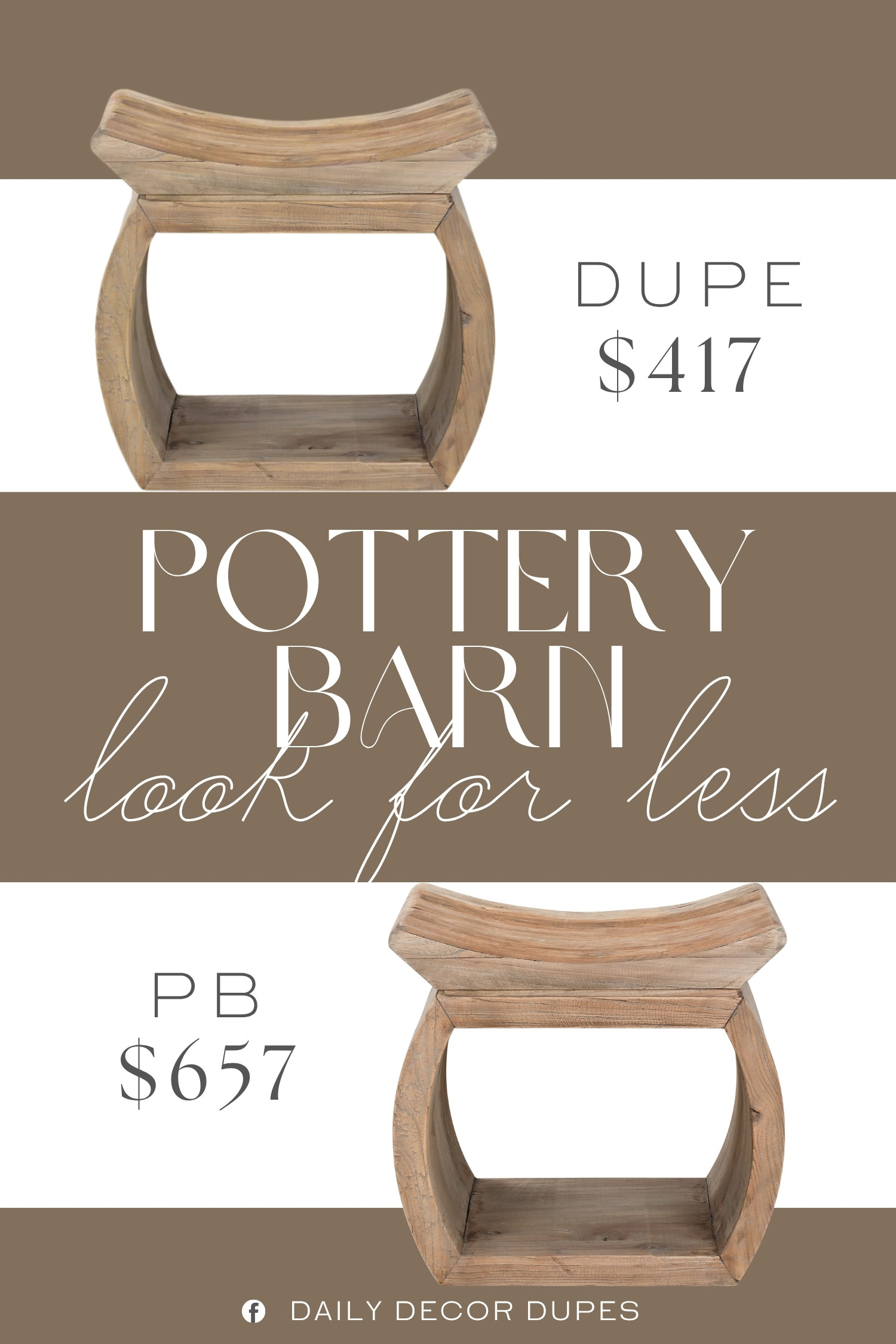 The perfect natural wood accent for a warm, collected home. 🤎 The Pottery Barn Monica Reclaimed Elm Wood Accent Stool brings organic texture, rustic charm, and timeless style with its sculptural silhouette and beautiful reclaimed elm wood finish. This versatile wood accent stool can be styled as extra seating, a plant stand, a side table, or a decorative accent in your living room, bedroom, or entryway. It’s a simple way to add warmth and character while complementing neutral home decor, organic modern interiors, and natural wood furniture. 🪵✨🏡

Home more affordable option find similar look for less budget friendly affordable cheap cheaper beautiful pretty. Clearance sale coupon code discount code promo code luxury Inspo inspiration inspired by idea ideas Love like these? I share multiple every day in my FB group.
#PotteryBarnInspired #MonicaAccentStool #ReclaimedElmWood #WoodAccentStool #AccentStool #NaturalWoodFurniture #FurnitureFinds 

 #LTKHome