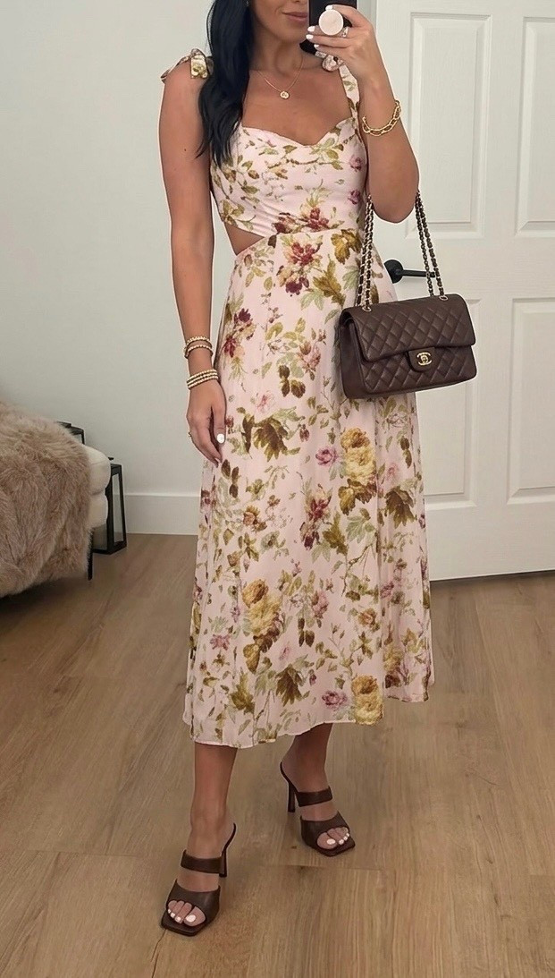 Ciana Floral Tie Strap Dress
