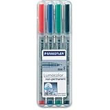 Staedtler Lumocolour Fine Point Waterbased Markers (316WP4) , Original version , Black | Amazon (US)
