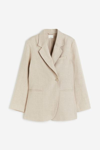 Zweireihiger Blazer aus Leinen | H&M (DE, AT, CH, NL, FI)