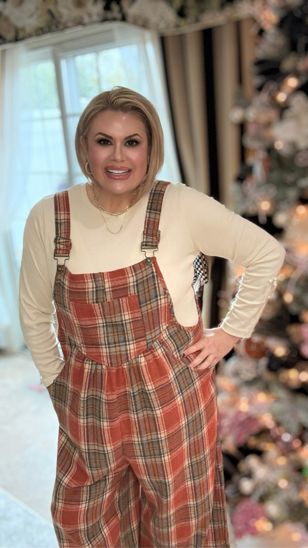 These coral plaid flannel overalls are so soft and comfortable. the adjustable straps make them perfect no matter what height you are & the wide flowy legs are so roomy and flattering. I love everything about these, especially the price.

#LTKMidsize #LTKPlusSize #LTKFindsUnder50