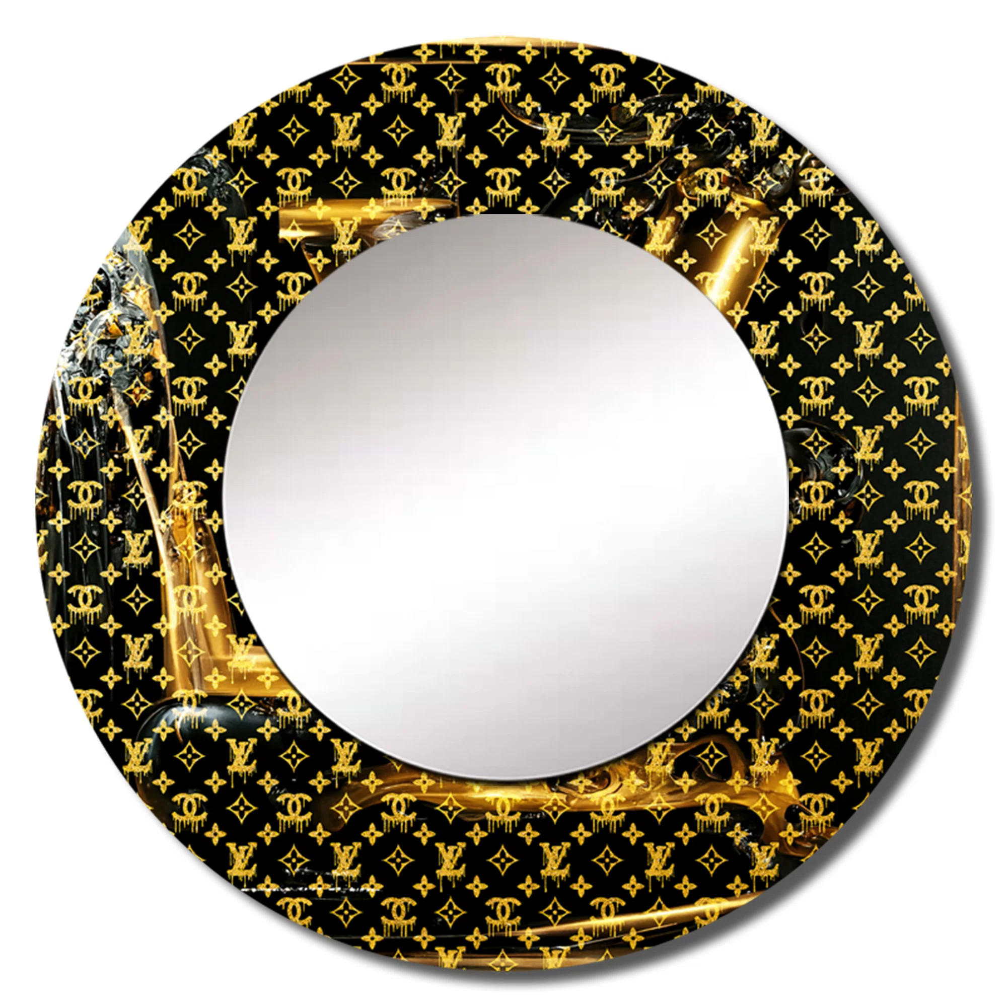 East Urban Home Omura Luxury Brand Design I - Fashion Mirror, Glam Round Decorative Wall Mirror, ... | Wayfair North America