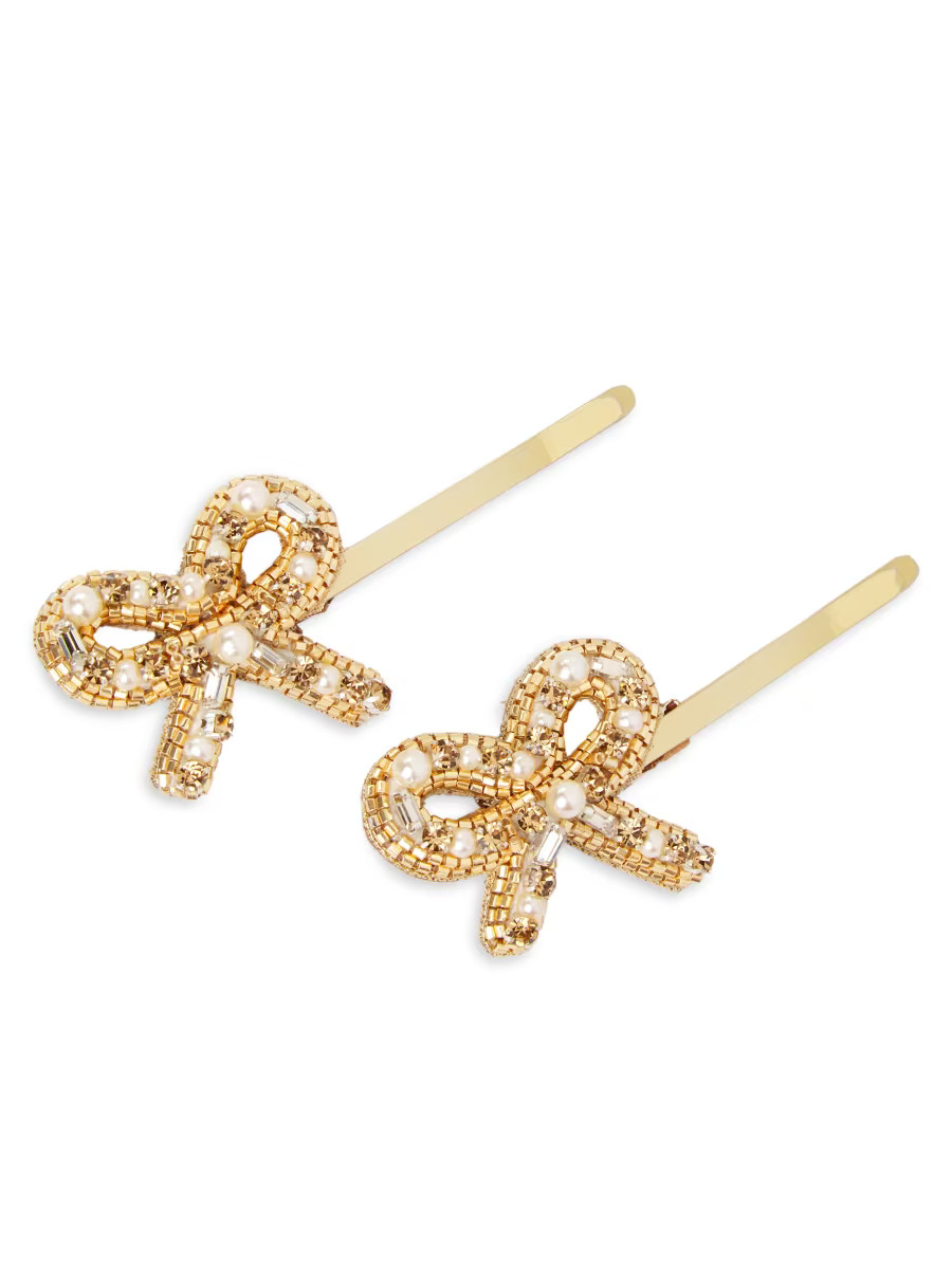 Elsa 2-Piece Bow Bobby Pin Set | Saks Fifth Avenue