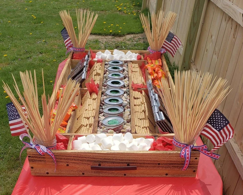 S'mores Station,woodburn, S'mores Bar, Country ,wedding Decor, Graduation Party Cookouts,smores C... | Etsy (Global)