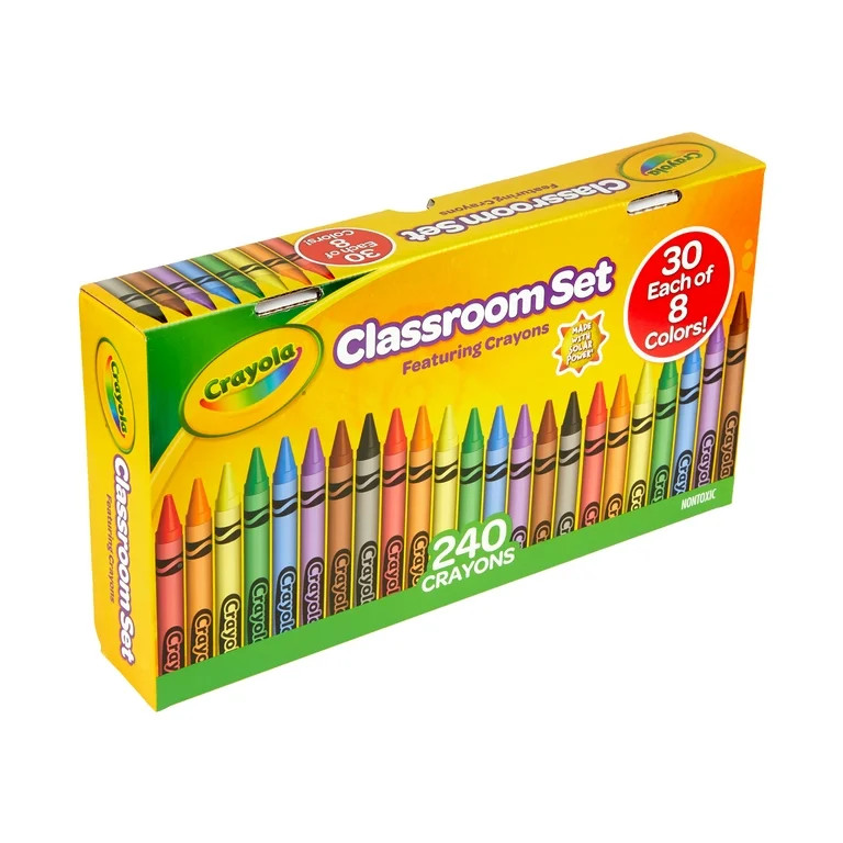 Crayola Classroom Set Crayons, Teacher Supplies, 240 Count | Walmart (US)