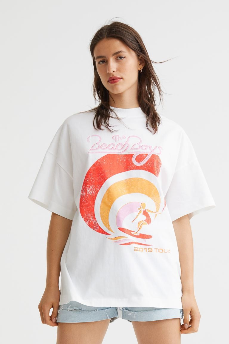 Long Printed T-shirt | H&M (US + CA)