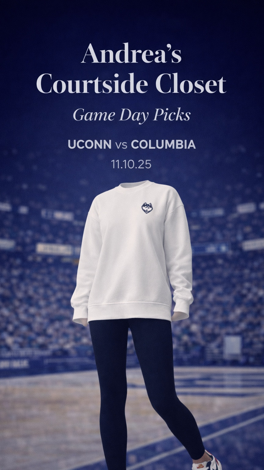 OOTG 11.10.25 Cozy game day energy 🏀 

Top : Lululemon oversized pullover 
Pants : Lululemon align high rise leggings 
Sneaks : Howard jordan 1 low 

#LTKcreator #LTKootd #LTKgrwm #OOTG #gamedaycozy #gamedayfits #andreasgamedaycloset #gamedaypicks #lululemon #nikejordan #uconnhuskies
