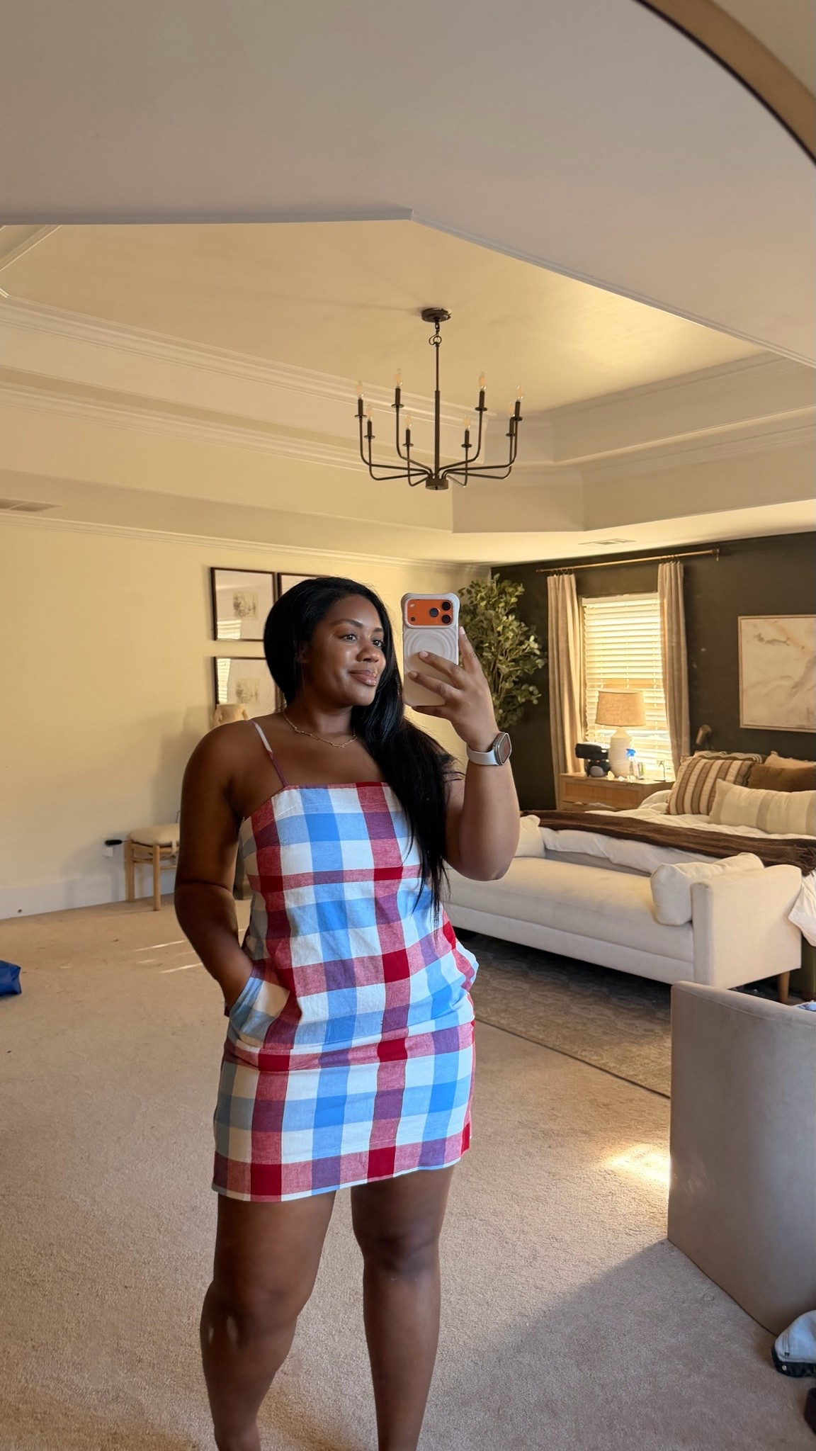 This little dress is giving backyard BBQ, fireworks, iced coffee, and chasing kids all summer long. 🇺🇸✨ Easy, comfortable, and actually flattering. 

Fourth of July, summer dresses, vacation outfit, summer clothes, midsize fashion

#LTKMidsize #LTKSaleAlert #LTKootd