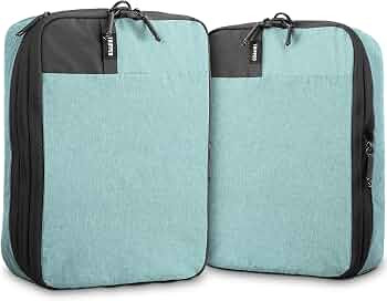 Premium Compression Packing Cubes with Dirty Clean Split Compartment- Double Sided with Luggage L... | Amazon (US)