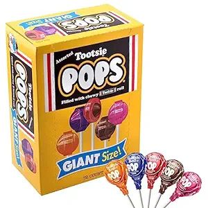 Tootsie Roll Pops Giant Size (72 Count), Variety Pack, 3.82 Pound, Allergen Friendly | Amazon (US)