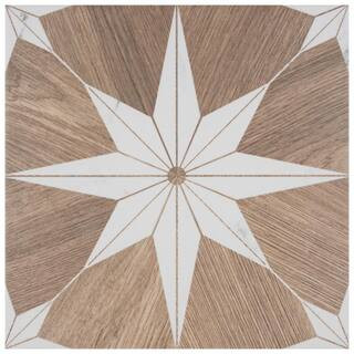 Llama Stella Loire Verso Noce 9-3/4 in. x 9-3/4 in. Porcelain Floor and Wall Tile (10.88 sq. ft./... | The Home Depot