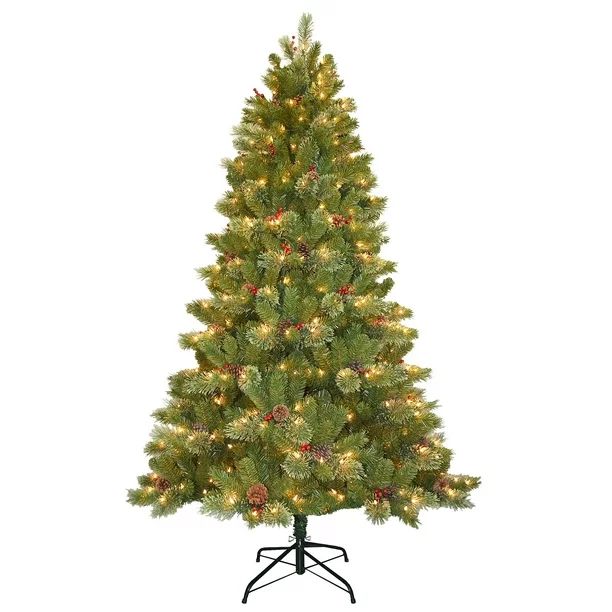 National Tree Company Clear Prelit Incandescent Green Decorated Pine Christmas Tree, 7.5' - Walma... | Walmart (US)