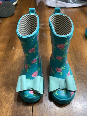 Rain Boots Sweet Honey Size 5 With Flowers And Bows  On Toes Cute For Our Girl  | eBay | eBay US