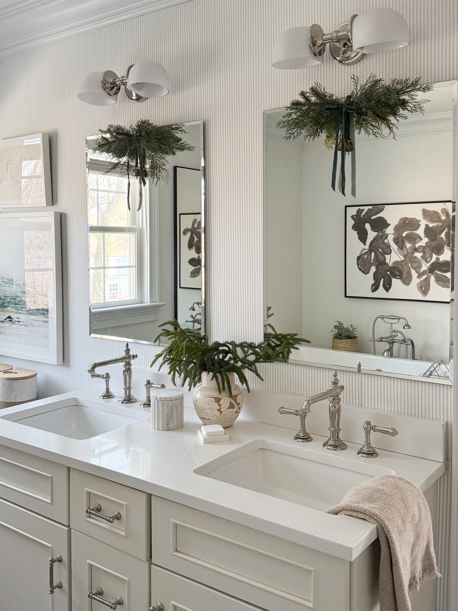 A few stills of our updated primary bathroom! 

We installed new faucets, swapped in a few accessories and seasonal accents and the whole space looks brand new! 

#LTKSeasonal #LTKFindsUnder100 #LTKHome