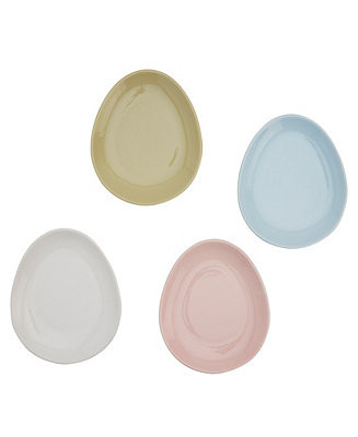 Assorted Egg-Shaped Appetizer Plates, Set of 4, Exclusively at Macy's | Macy's