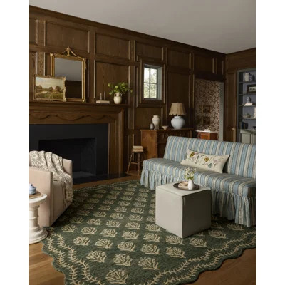 Rifle Paper Company x Loloi Lisette Forest / Oatmeal Area Rug | Wayfair North America