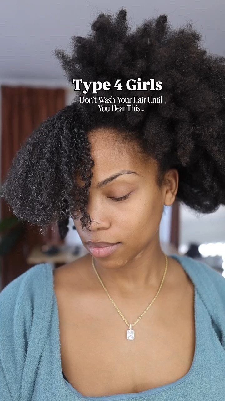 attn: thick, coily, type 4 girlies… wash day starts BEFORE the shower.

If your hair is dense like mine, don’t hop straight under water. Prep first.

Here’s what I do before almost every wash day:

🖤 remove shed hairs by detangling in sections w/ prepoo
🖤 use oil on my scalp to help strengthen my follicles & prevent drying out 
🖤 add oil to ends to help with dryness 

Doing this first prevents worse tangles, makes detangling easier, and helps reduce breakage in the shower and honestly just makes life so much easier 

Save this for your next wash day ☺️

#natualhair #washday #type4hair