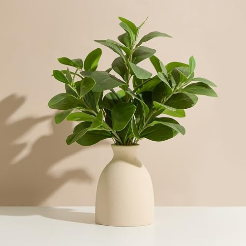 Amazon.com: Amore Florals 16" Artificial Eucalyptus Stems Potted Plant Indoor Fake Plants - Reali... | Amazon (US)