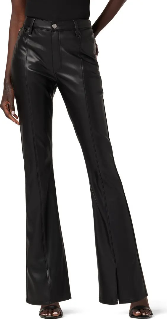 Hudson Jeans Blair Faux Leather High Waist Split Hem Flare Pants | Nordstromrack | Nordstrom Rack