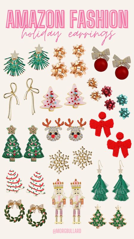 Amazon Holiday Earrings | Amazon Earrings | Amazon Finds | Christmas Earrings 

#LTKHoliday #LTKfindsunder50 #LTKGiftGuide