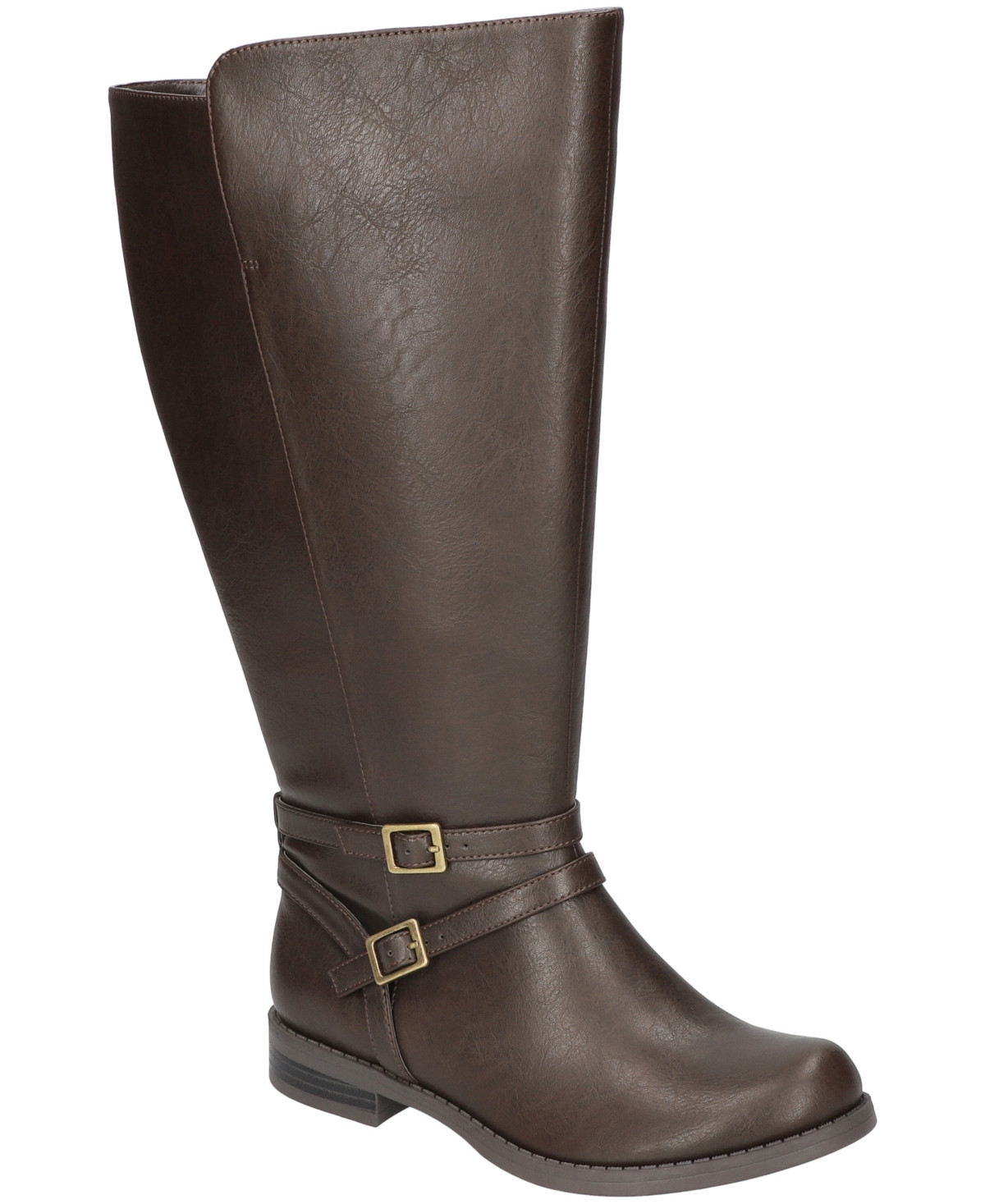 Easy Street Women's Bay Plus Plus Athletic Shafted Extra Wide Calf Tall Boots - Brown | Macy's