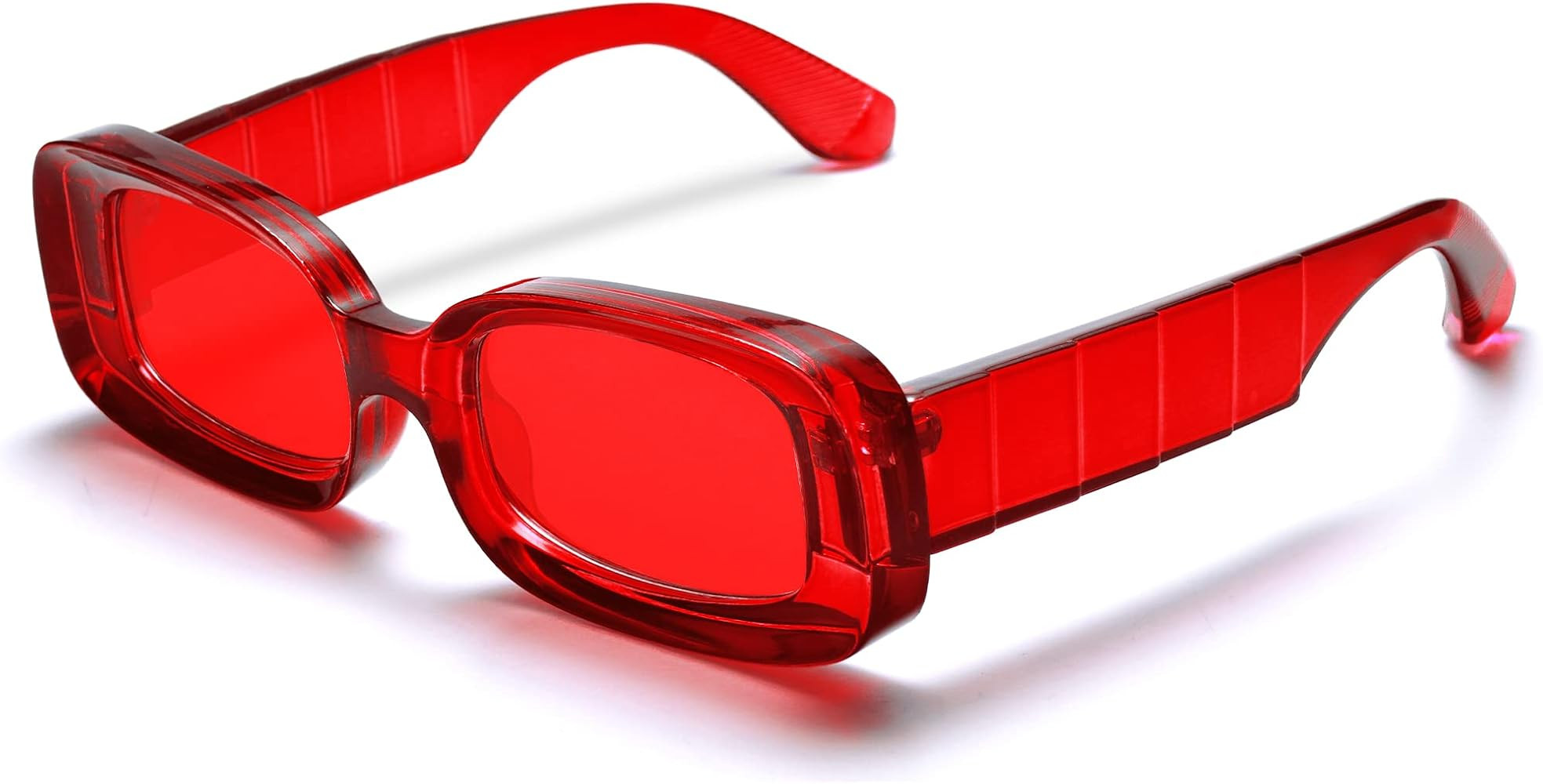 VANLINKER Y2K Trendy Rectangle Sunglasses for Women Men Retro Fashion 90s Glasses Thick Square Fr... | Amazon (US)