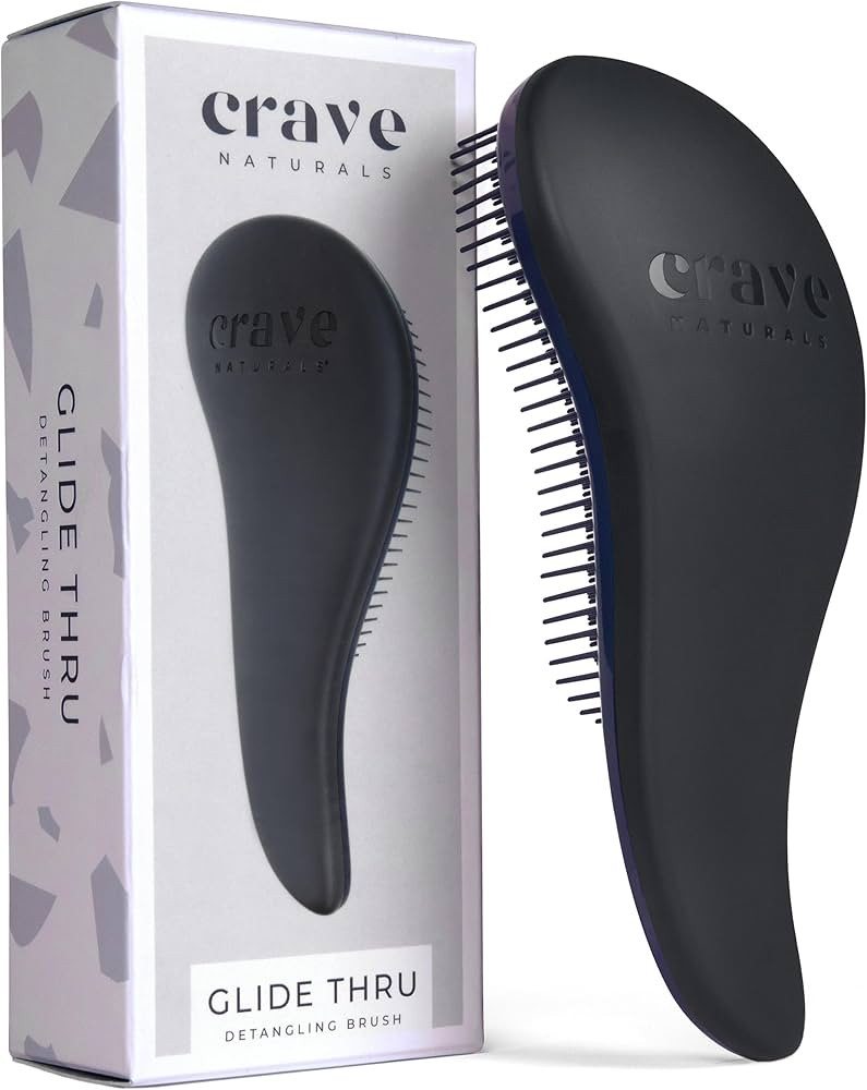 Crave Naturals Glide Thru Detangler Brush for Adults & Kids Hair, Detangling Brush for Black Natu... | Amazon (US)