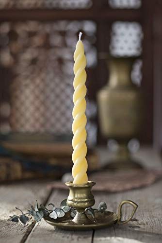 7" Spiral Beeswax Tapers (set of 2) | Amazon (US)