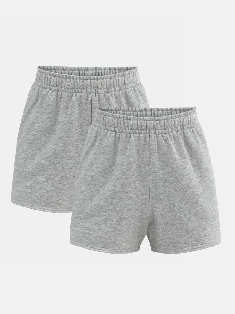 No Boundaries Soft Fleece Shorts, 1 or 2-Pack, Women’s | Walmart (US)