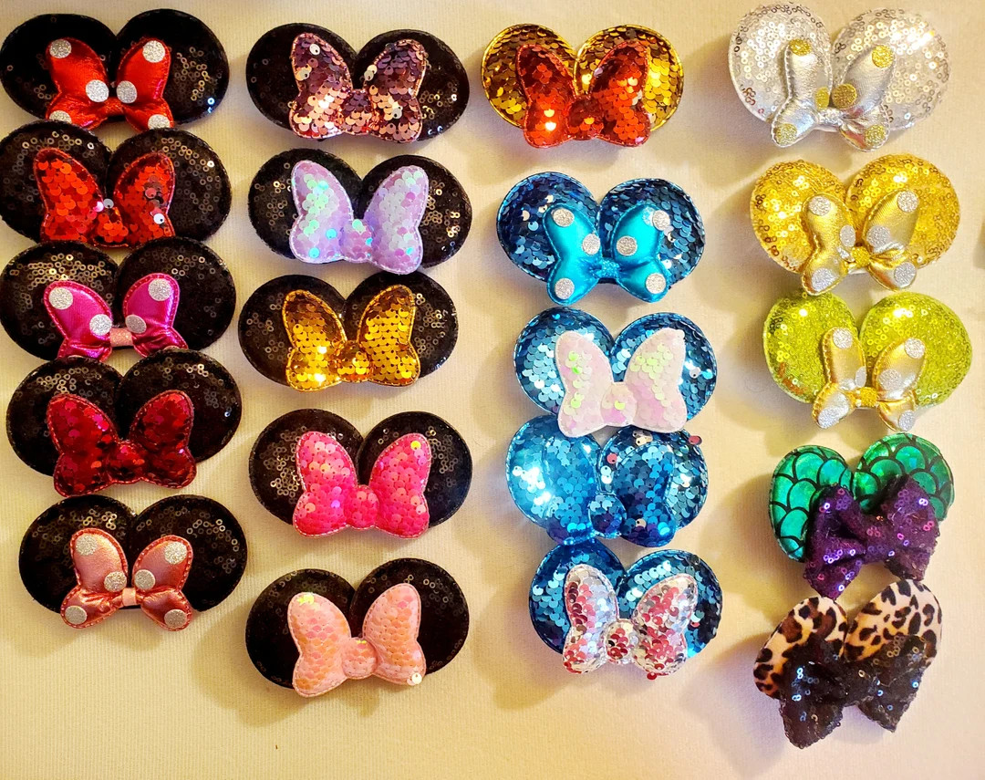 Mouse Ears Hairclip - Ready to Ship - Etsy | Etsy (US)