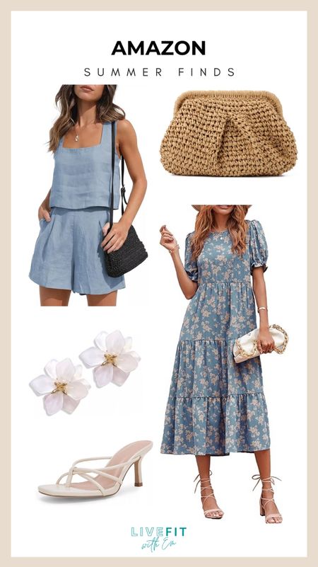 Discover your perfect summer look with these stylish finds from Amazon. Whether you're beach-bound or enjoying a sunny city day, these pieces mix comfort with style, from breezy blue dresses to chic straw bags and delicate floral accessories. Get ready to elevate your wardrobe and own the summer vibe.
#SummerStyle #AmazonFinds #FashionTrends #OOTD #SummerFashion

#LTKStyleTip #LTKFindsUnder50 #LTKSeasonal