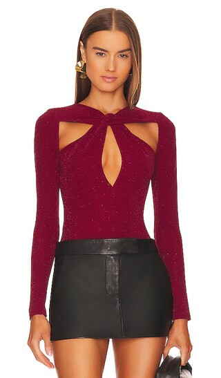 Michael Costello x REVOLVE Suki Bodysuit in Red. - size S | Revolve Clothing (Global)